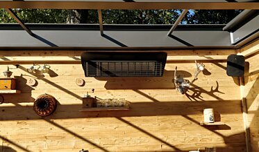 Weathershield 3 Black Accessorie - In-Situ Image by Heatscope Heaters